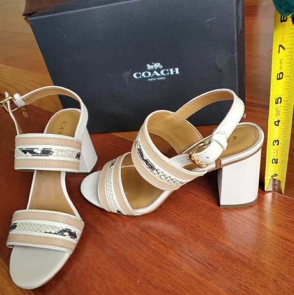 COACH "Princeston Snake" Block Heels 8.5 - Picture 4 of 8